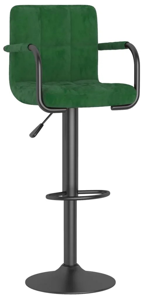 Bancos de bar 2 pcs veludo verde-escuro