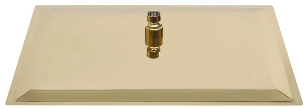 Cabeça de chuveiro quadrada 50x50 cm aço inoxidável dourado