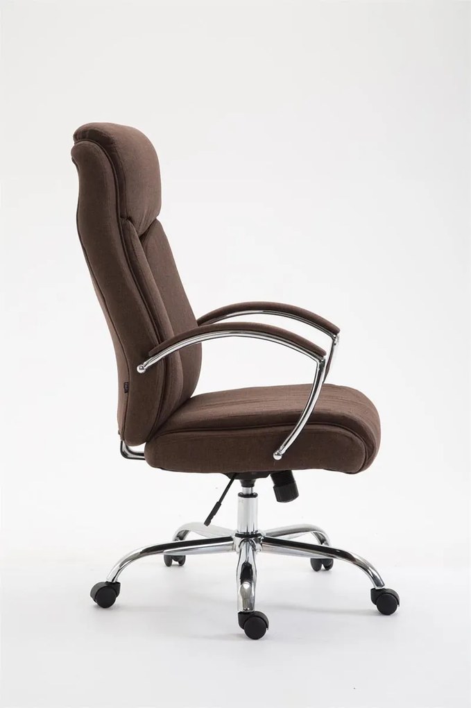 Cadeira de Escritório XL Vaud Tecido Castanho