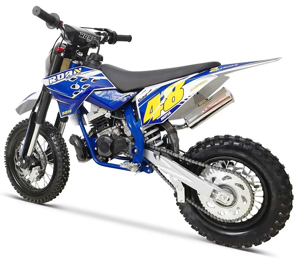 MINI MOTO Crianças MINICROSS gasolina Roan 50M 50cc 9cv 12/10" réplica KTM Azul