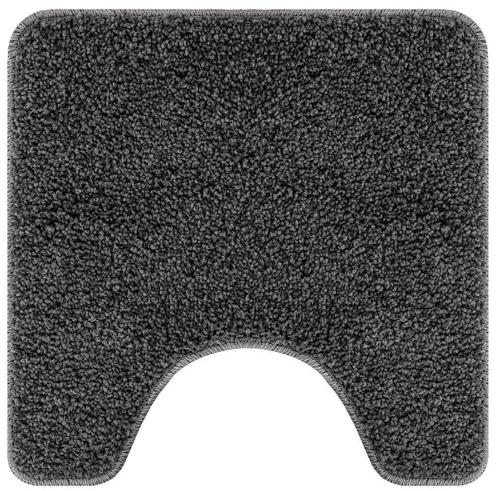 Tapete de Banho U-Shaped Cinza Escuro 50x50 cm Polipropileno Antiderra