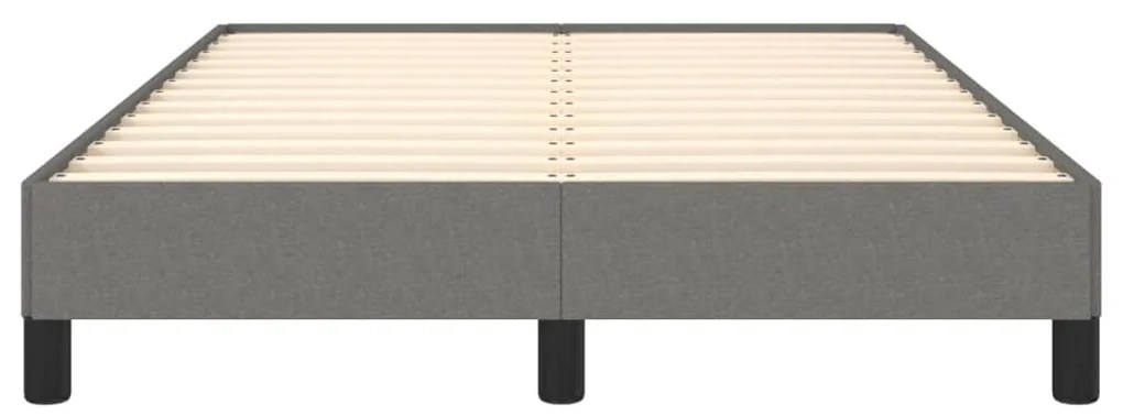 Estrutura de cama sem colchão cinza escuro 120x190 cm tecido