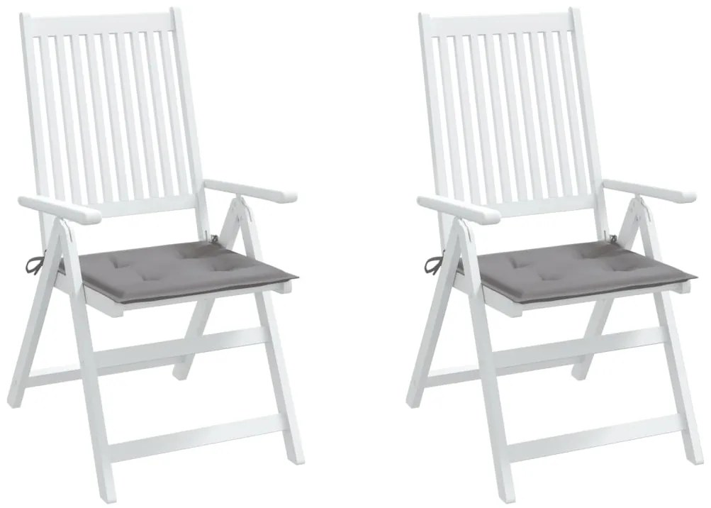 Almofadões p/ cadeiras de jardim 2 pcs tecido oxford cinza