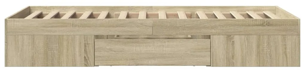 Estrutura cama s/ colchão derivados de madeira carvalho sonoma