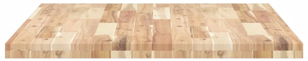 Tampo de mesa retangular 100x80x4 cm madeira de acácia maciça