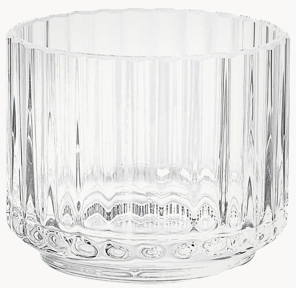 Suporte para velas artesanal com superfície canelada Lyngby