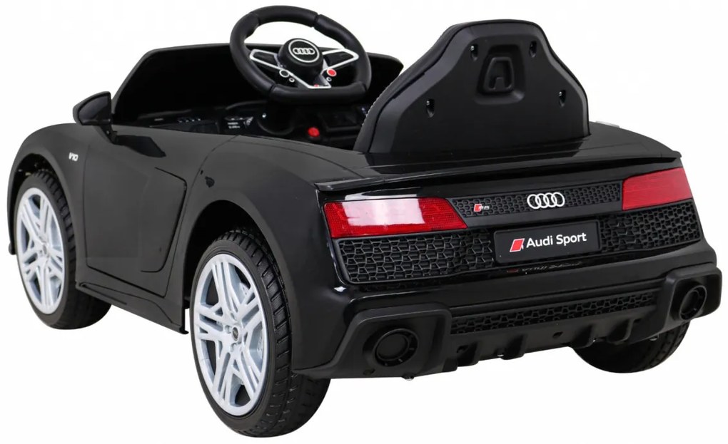 Carro elétrico para Crianças 12V Audi R8 LIFT Rodas de EVA, Assento de couro Preto