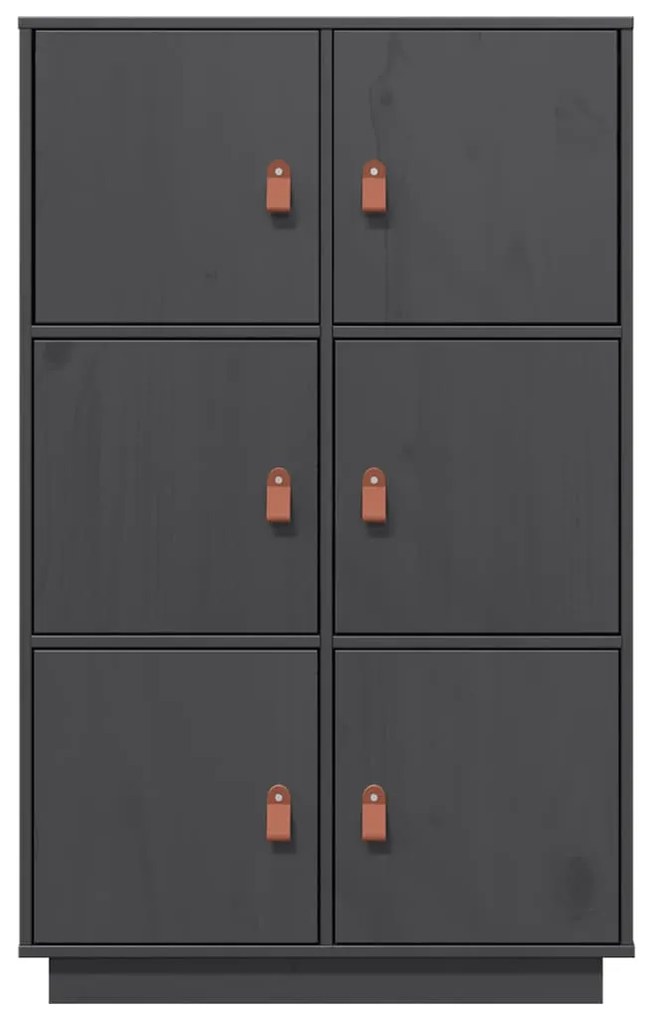Aparador alto 67x40x108,5 cm pinho maciço cinza