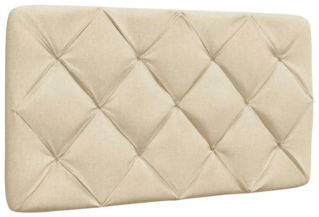 Estrutura de cama com LED sem colchão 80x200 cm tecido creme