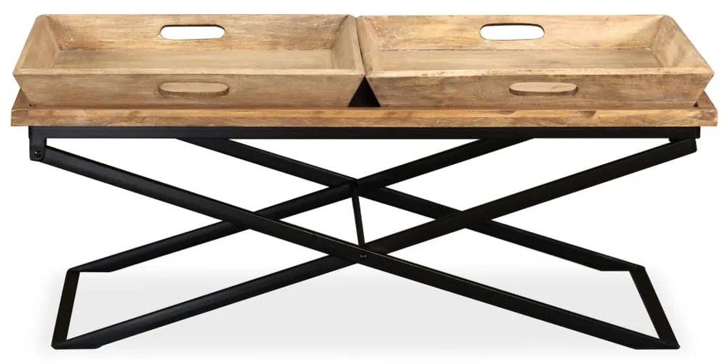 Mesa de centro madeira de mangueira maciça 110x55x42 cm