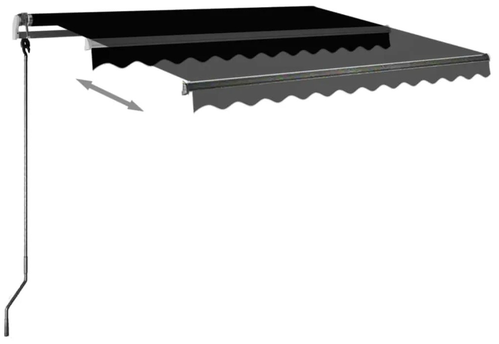 Toldo retrátil manual independente 350x250 cm antracite