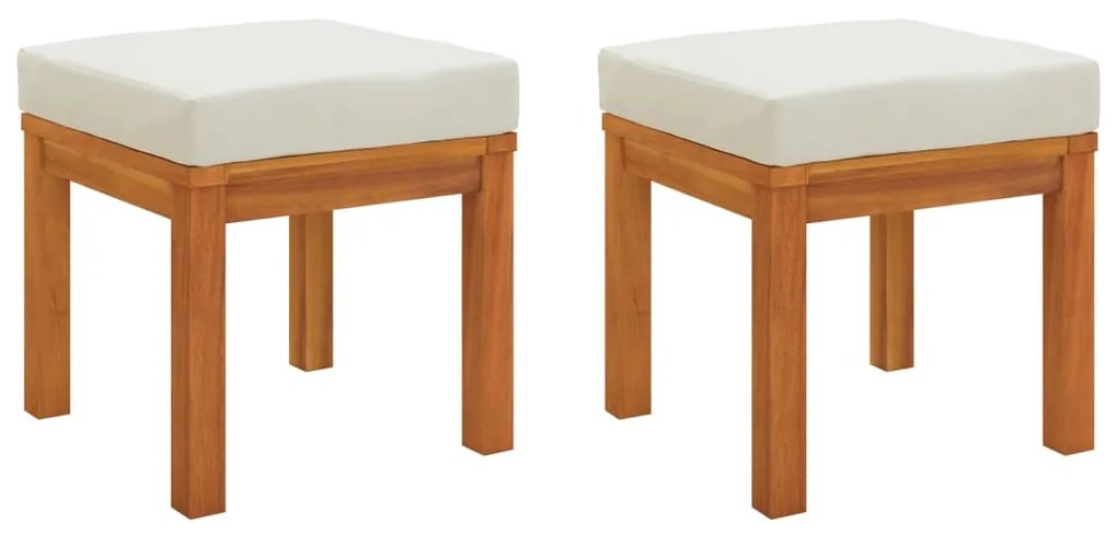 3 pcs conjunto de jantar p/ jardim c/ almofadões acácia maciça