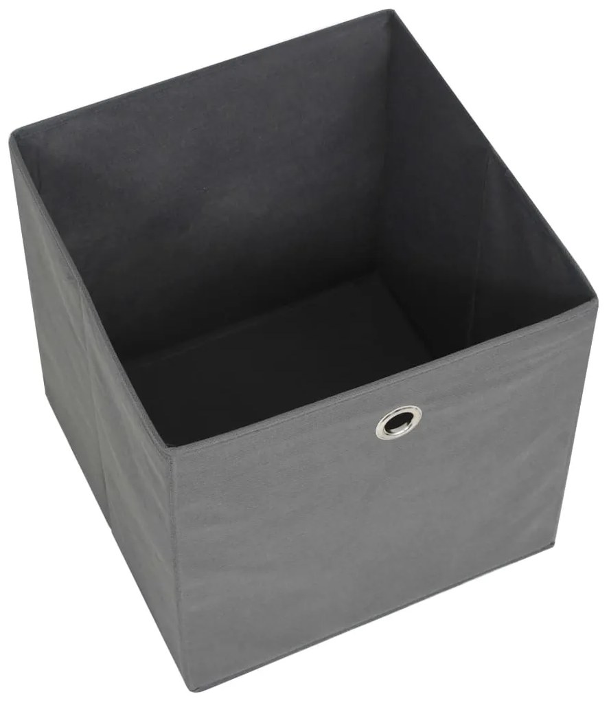 Caixas arrumação 4 pcs 28x28x28 cm tecido-não-tecido cinza