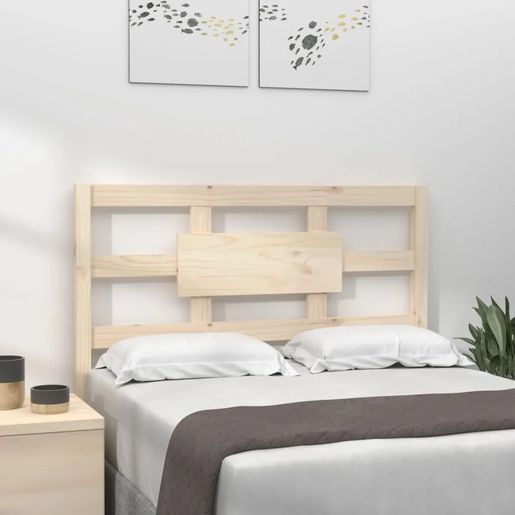 vidaXL Cabeceira de cama 105,5x4x100 cm pinho maciço