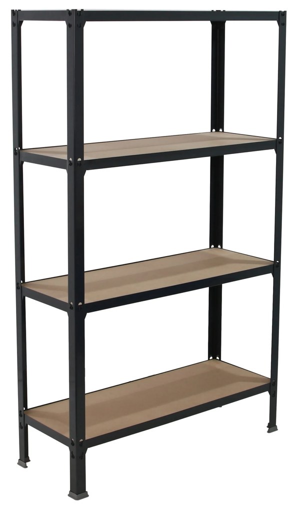 Estante com 4 Prateleiras madeira SIMONHOME CLICK WOOD MINI 4/300 ANTRACITE/MDF Capacidade P/ prateleira 150 Kg Dimensões 1600x800x300 mm