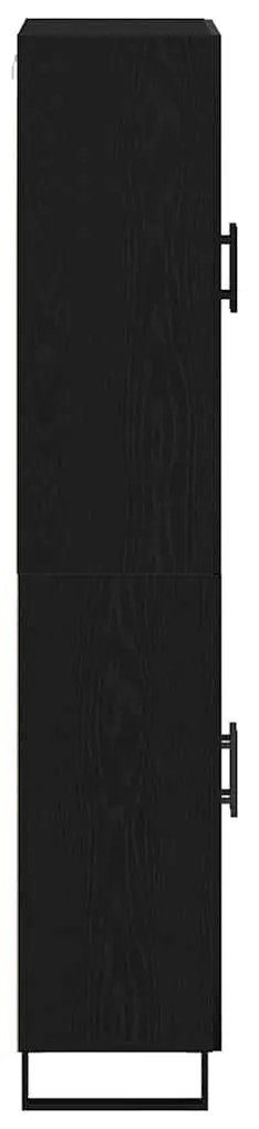 Cabinetes vidaXL 2 pcs Carvalho Preto 69,5x34x180 cm Madeira de engenh