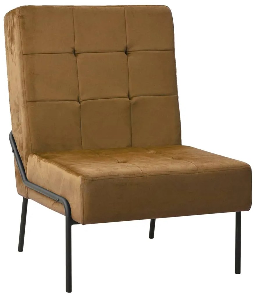 Cadeira de descanso 65x79x87 cm veludo castanho