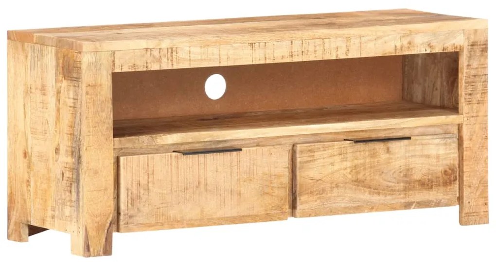 vidaXL Móvel de TV 90x30x40 cm madeira de mangueira áspera maciça