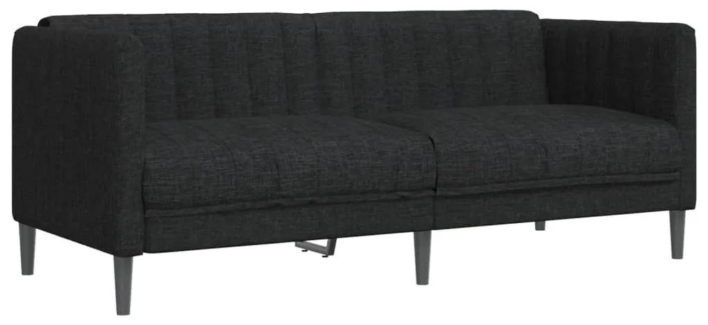 Sofá de 2 lugares tecido preto