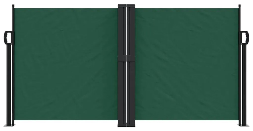 Toldo lateral retrátil 120x1000 cm verde-escuro