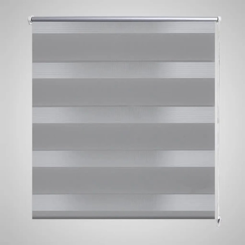 Estore de rolo 120 x 230 cm, linhas de zebra / Cinza