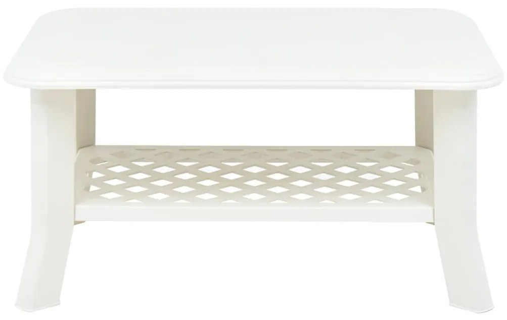 Mesa de centro 90x60x46 cm plástico branco