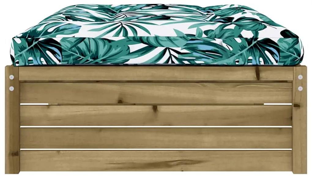 Apoio de pés para jardim 120x80 cm pinho impregnado