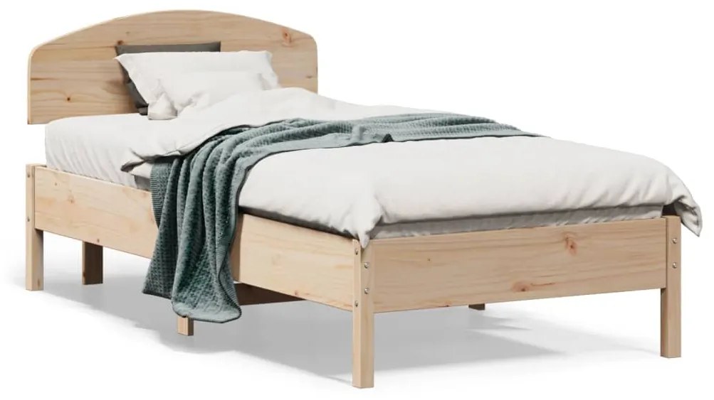 vidaXL Cama sem colchão 90x190 cm madeira de pinho maciça