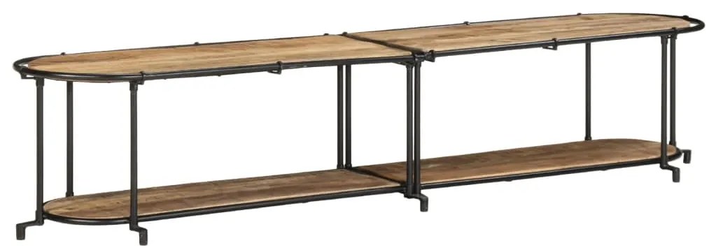 Móvel de TV 200x42x40 cm madeira de mangueira áspera maciça