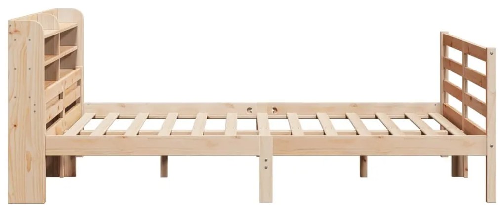 Estrutura de cama com cabeceira 140x200 cm pinho maciço