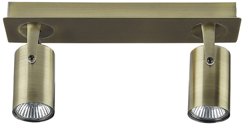 Candeeiro de teto em metal cor de bronze para 2 lâmpadas KLIP Beliani