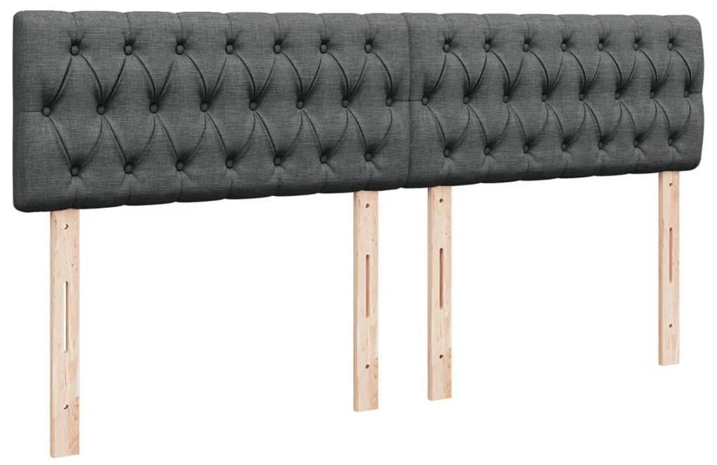 Cama com molas/colchão 180x200 cm tecido cinzento-escuro