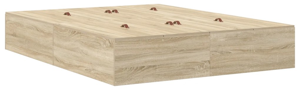 Cama de Armazenamento Sonoma Carvalho 140x190 cm