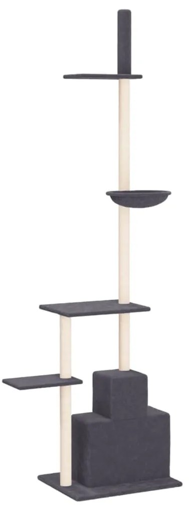 Árvore gatos altura ajust. chão-teto 250,5-276,5cm cinza-escuro
