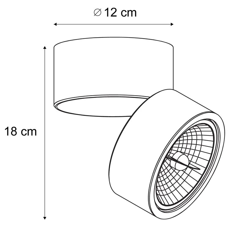 Foco de teto moderno bege G9 redondo giratório e inclinável - Go Nine