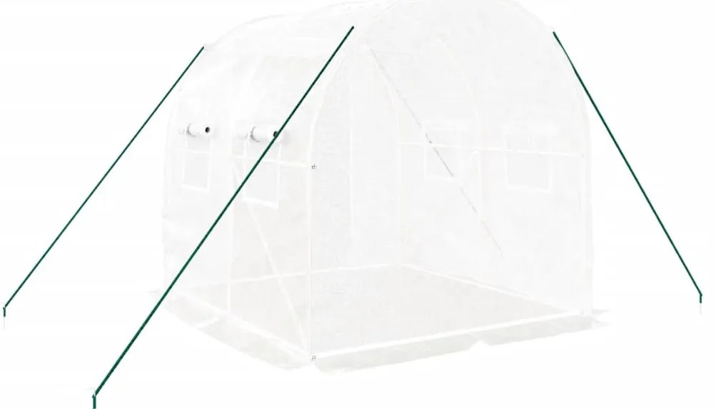 Estufa com estrutura de aço 4 m² 2x2x2 m branco