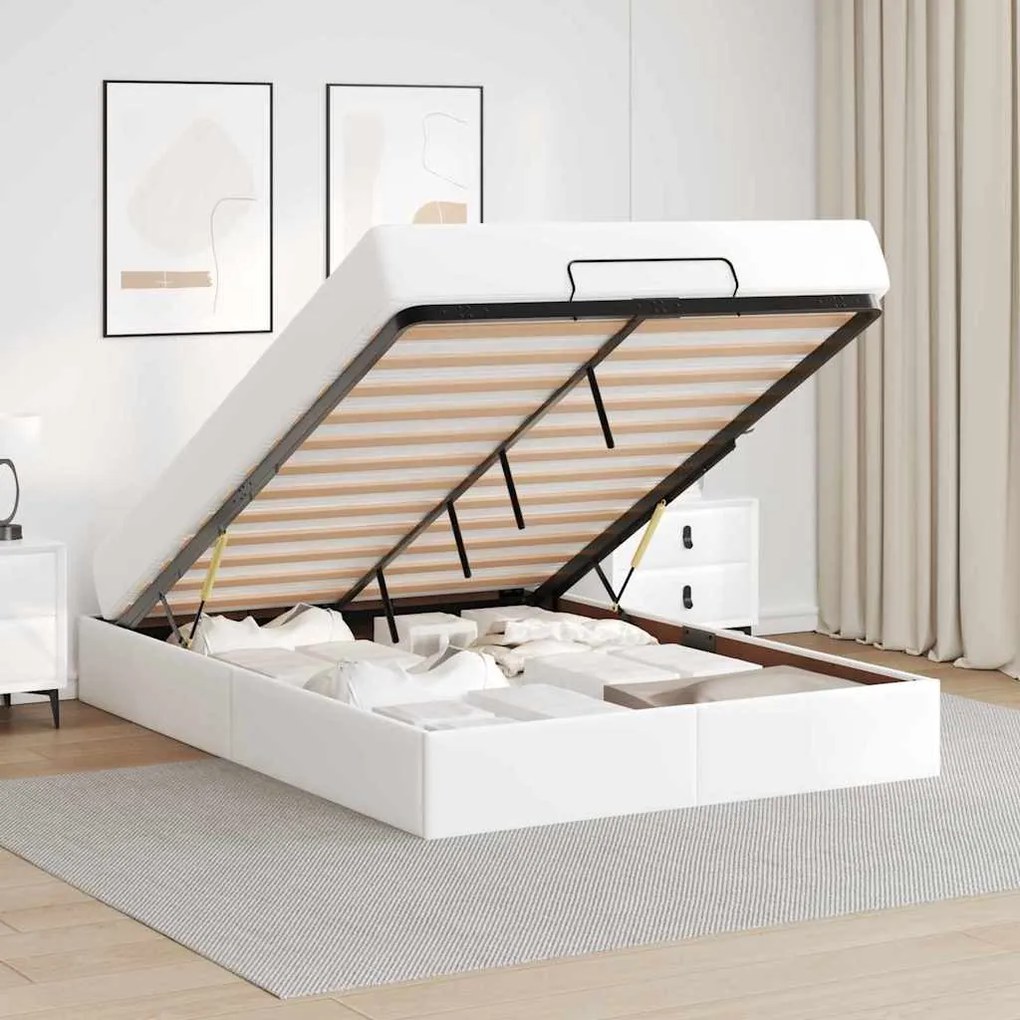 Estrutura de cama com colchão Outros Branco Puro 140 x 200 cm