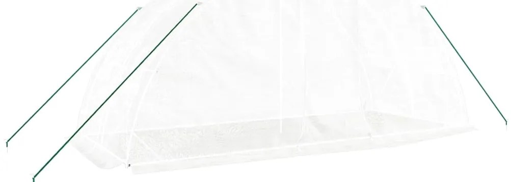 Estufa com estrutura de aço 10 m² 5x2x2,3 m branco