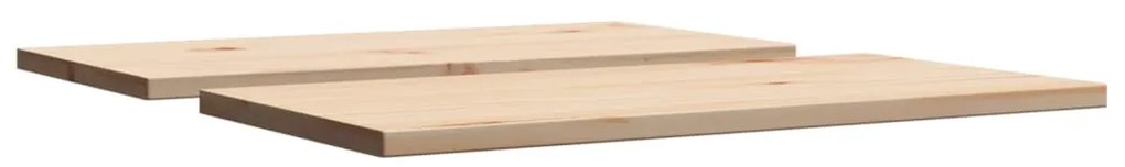 Tampos de mesa retangulares 2 pcs 60x30x1,7 cm pinho maciço