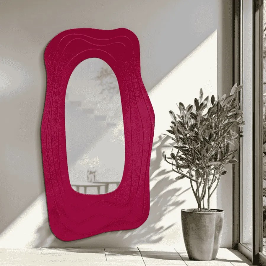 ESPELHO DE PAREDE DAFNE 90X4X165 CM FUXIA