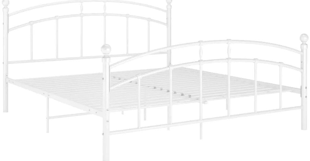 Estrutura de cama 140x200 cm metal branco