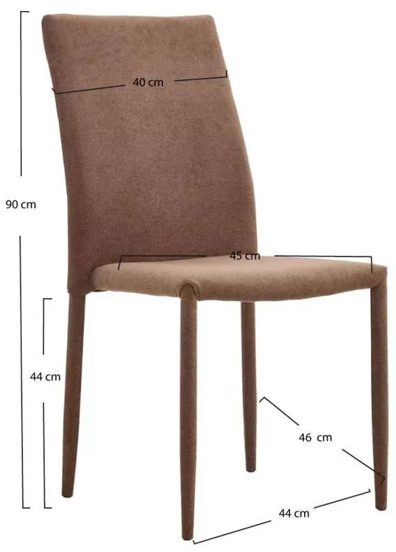 Cadeira Tuoli Tecido - Marrom