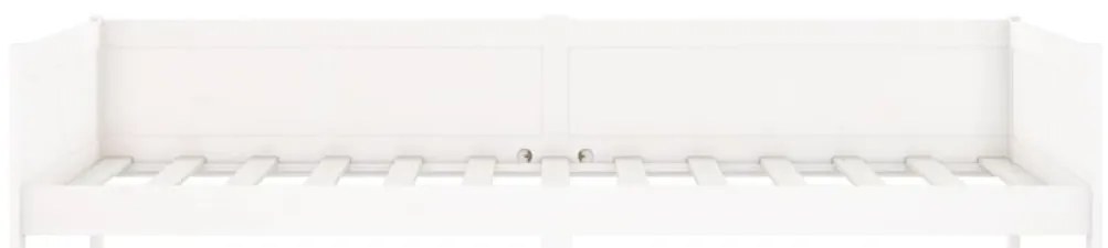 Sofá-cama 90x190 cm madeira de pinho maciça branco