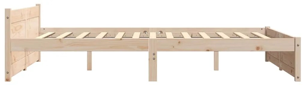 Estrutura de cama king 150x200 cm madeira maciça