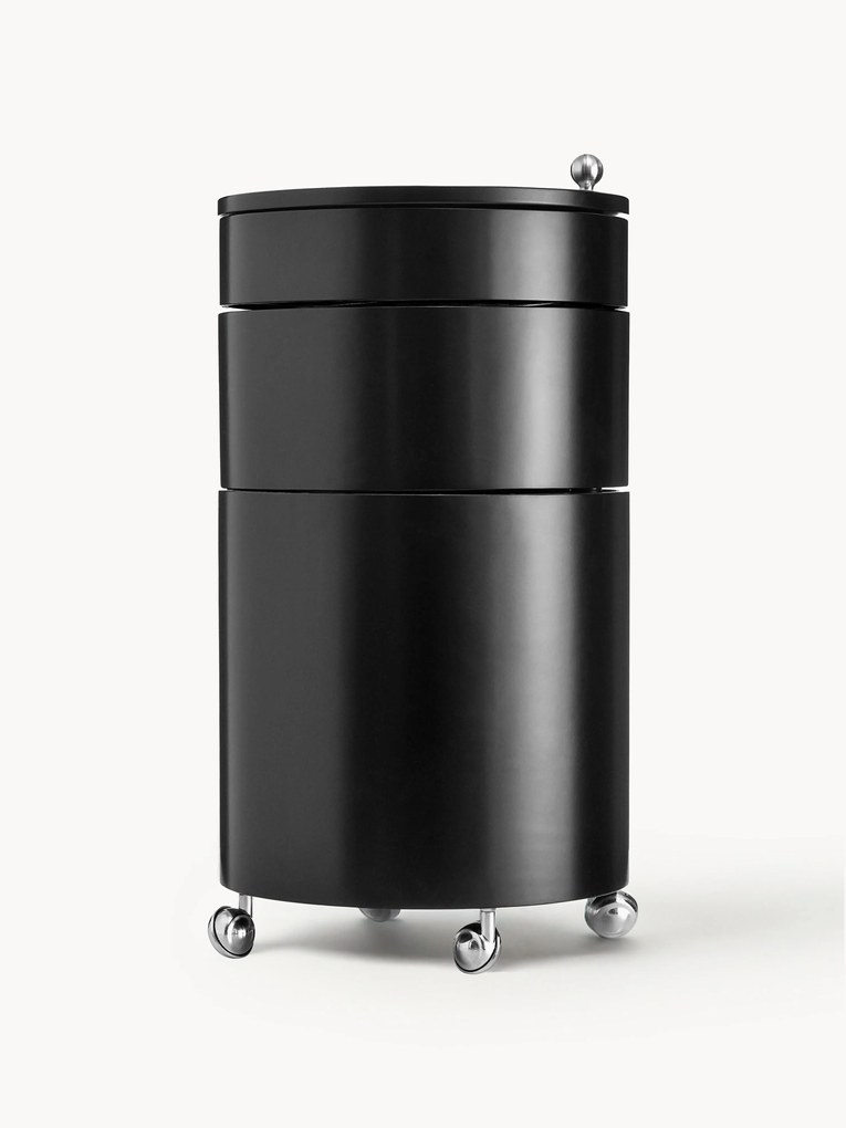 Gaveteiro redondo com rodas Barboy, Design Verner Panton