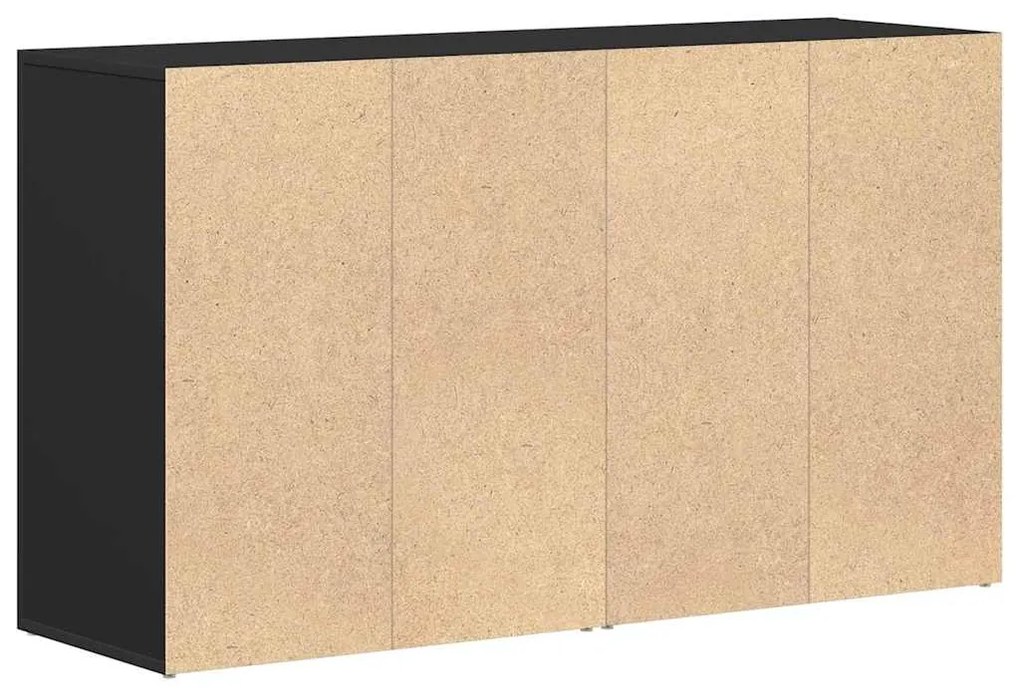 Buffet Lateral vidaXL Preto Madeira engenheirada 120 x 36 x 69 cm