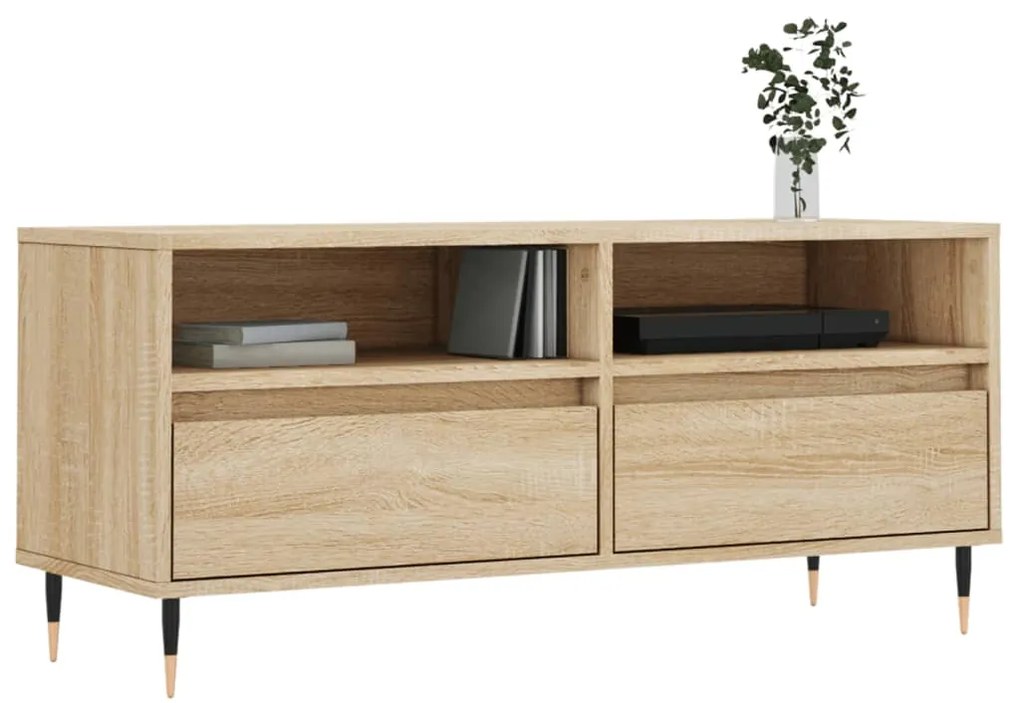 Móvel p/ TV 100x34,5x44,5 cm derivados madeira carvalho sonoma