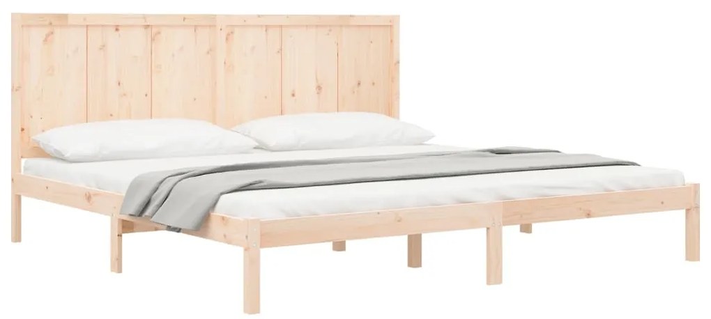 Cama sem colchão 200x200 cm madeira de pinho maciça