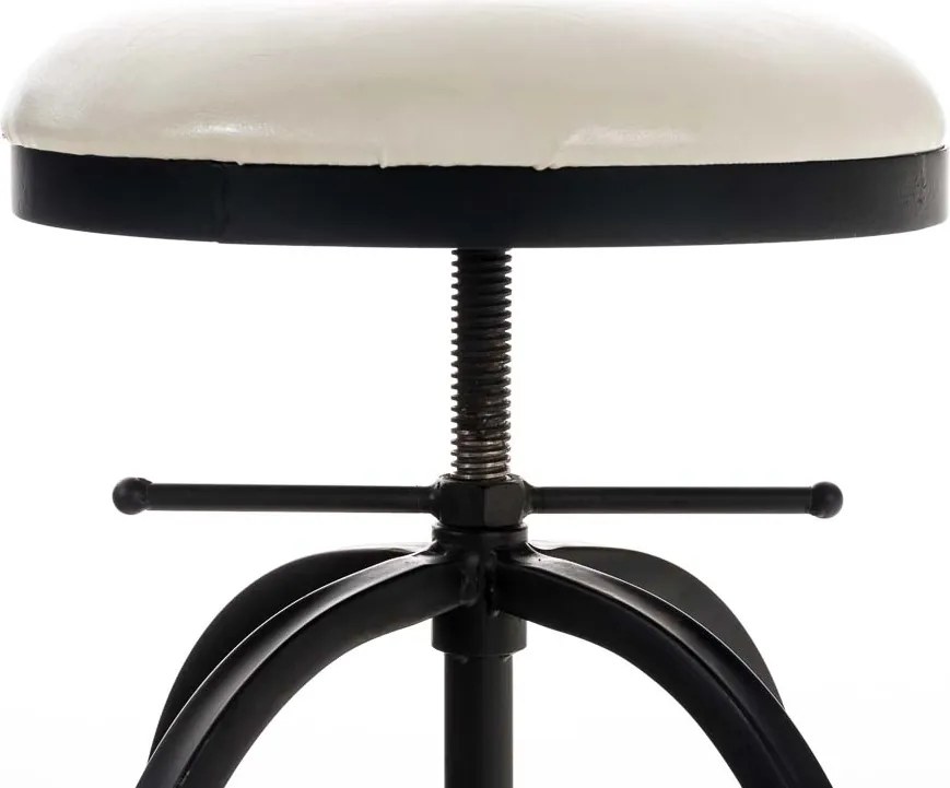 Banco de bar Radong 45 x 73-93 x 45 cm Preto