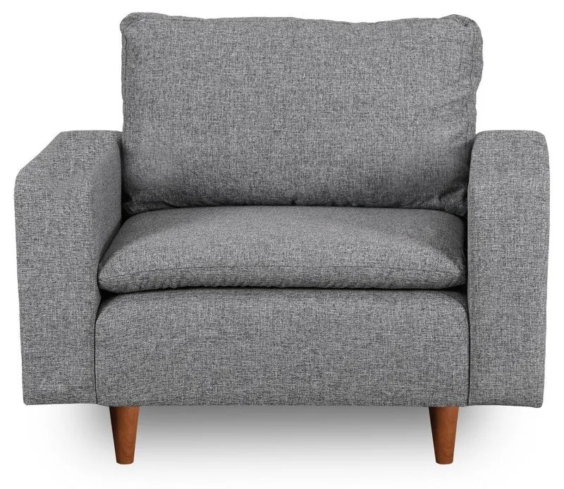 Poltrona Pafu Lungo — Cinzento - 105x52x75 cm - Design Moderno